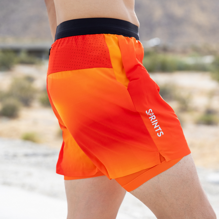 Mens Avigate 5" Fusion Short - Orange Crush