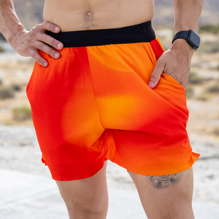 Mens Avigate 5" Fusion Short - Orange Crush