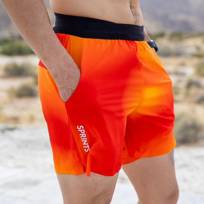 Mens Avigate 5" Fusion Short - Orange Crush