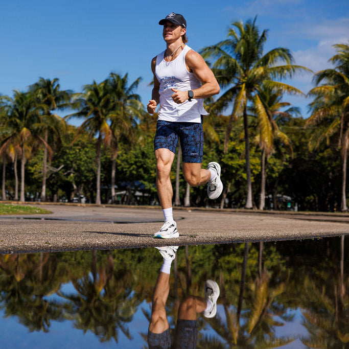 Mens Core Zero Running Tank - Cheaper Than Therapy Run Club White