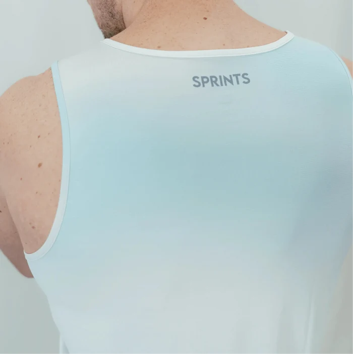 Mens Core Zero Running Tank - Coastal Fade