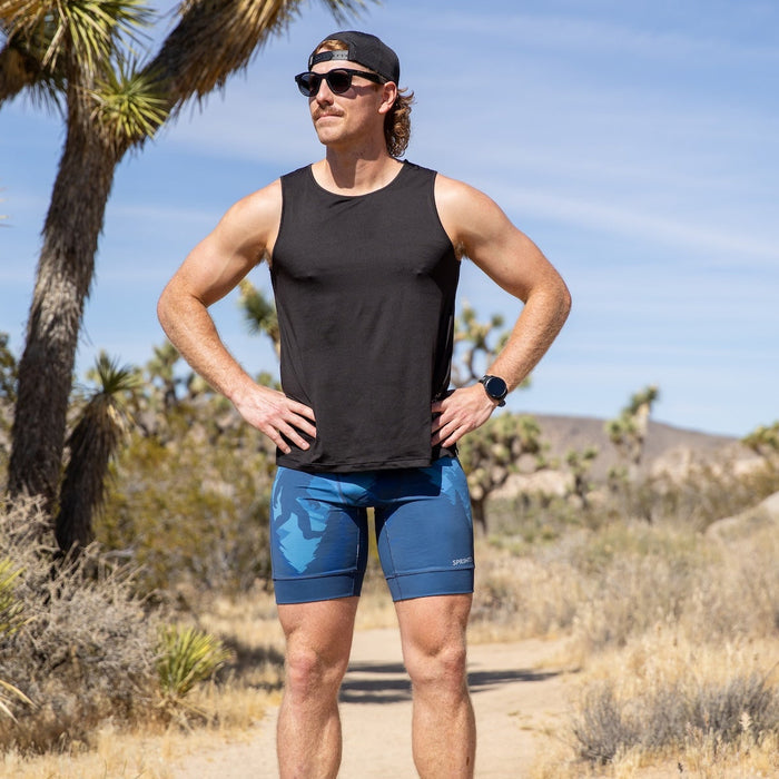 Mens Core Zero Running Tank - Stealth Black