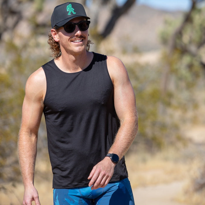 Mens Core Zero Running Tank - Stealth Black