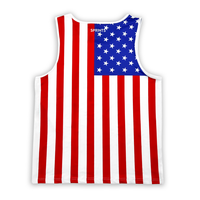 Mens Core Zero Running Tank - USA White