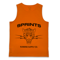 Mens Core Zero Running Tank - Vault Jag Orange - back view