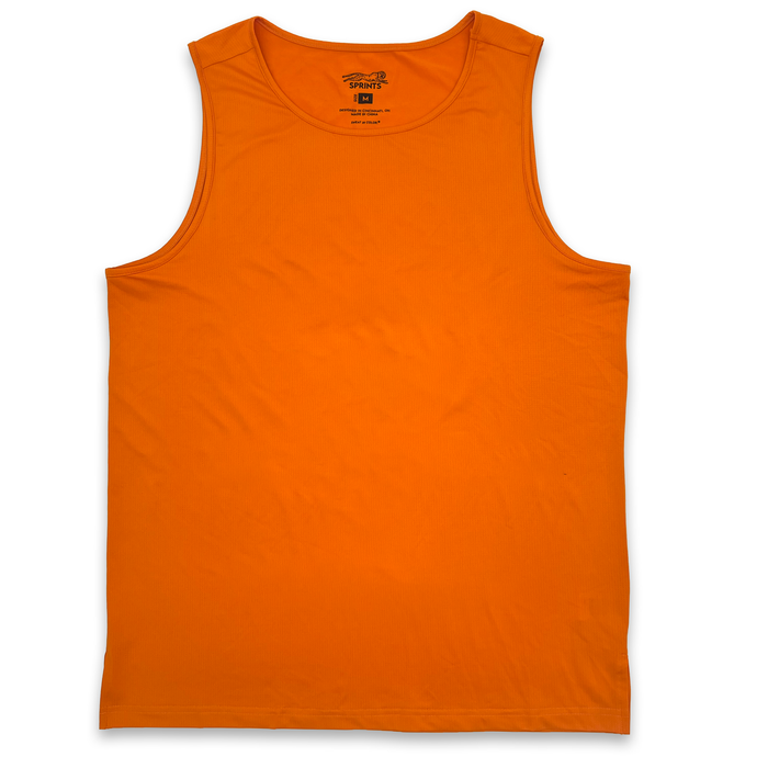Mens Core Zero Running Tank - Vault Jag Orange