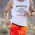 Man wearing the Core Zero Running Tank in Vault Jag White