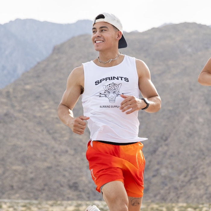 Mens Core Zero Running Tank - Vault Jag White