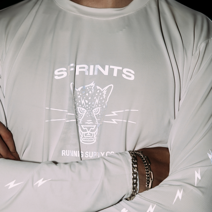 Mens Core Zero Tech Long Sleeve  - Vault Jag White Flash Reflective