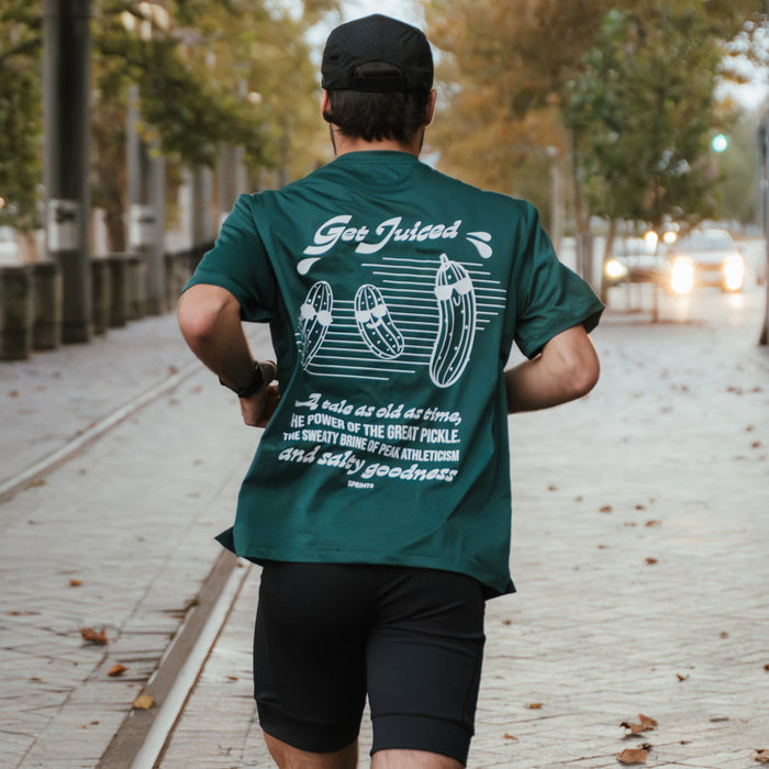Man wearing the Core Zero Tech Tee in Pickle print