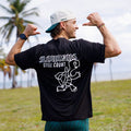 Man wearing the Core Zero Tech Tee in Slow Days Black