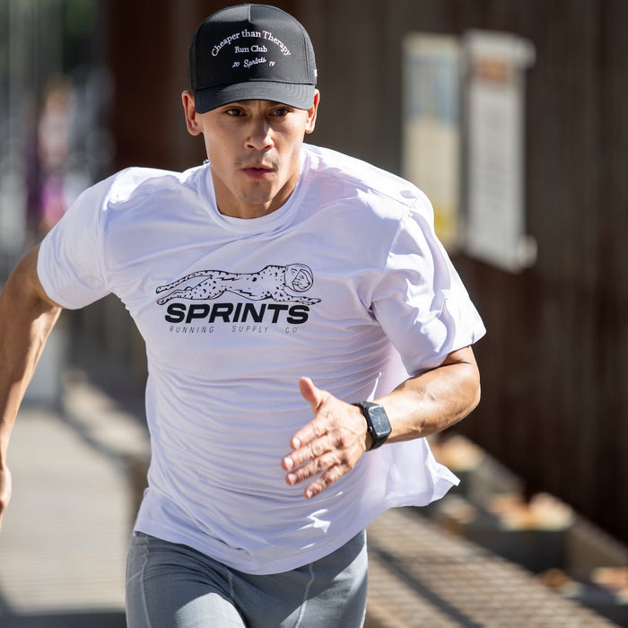 Mens Core Zero Tech Tee - Velocity Sprints White
