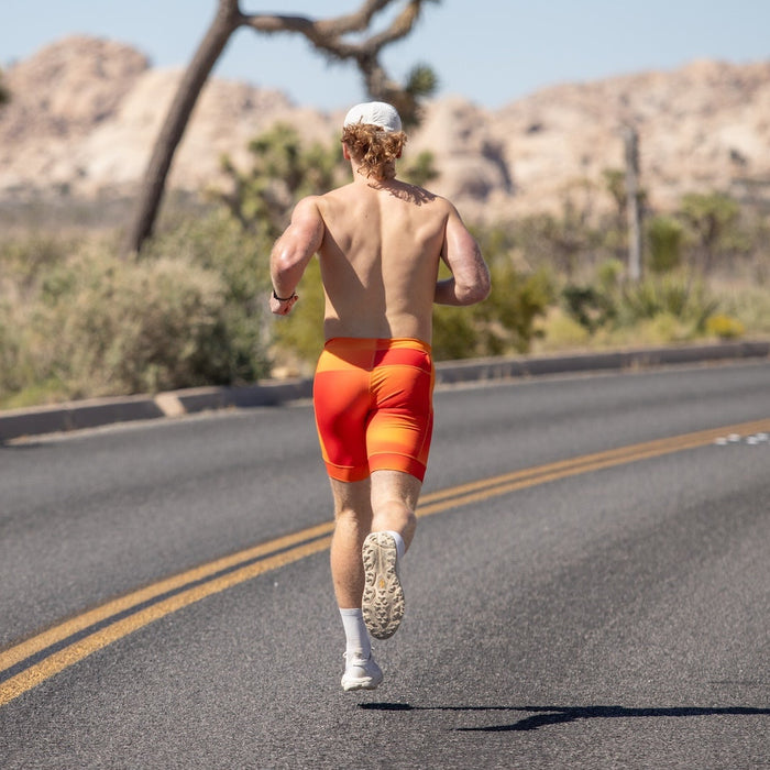 Mens Flexion 8" Half Tights - Orange Crush
