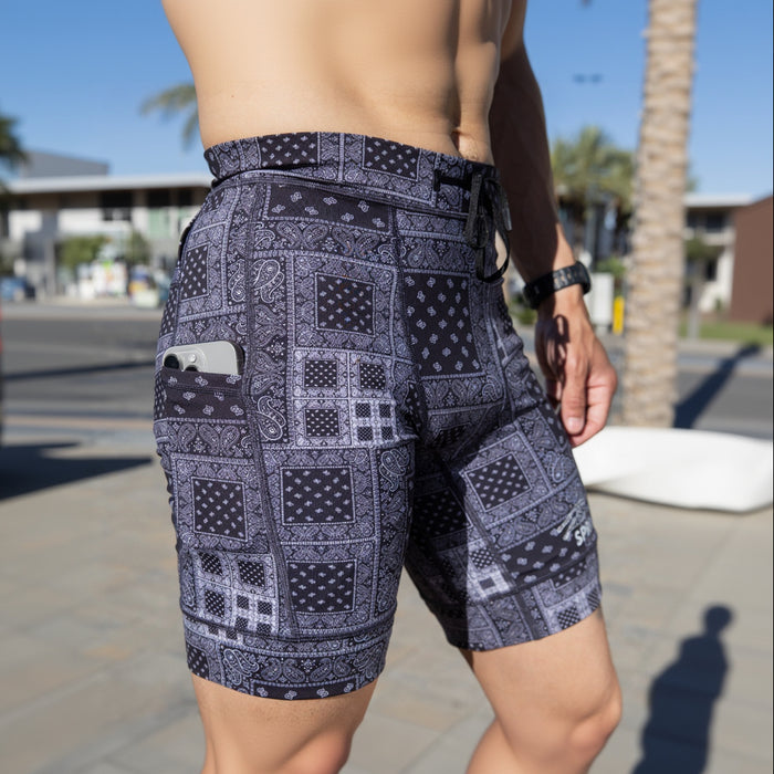Mens Flexion 8" Half Tights - Paisley Probs