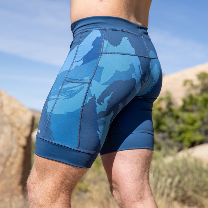 Mens Flexion 8" Half Tights - Sasquatch Habitat