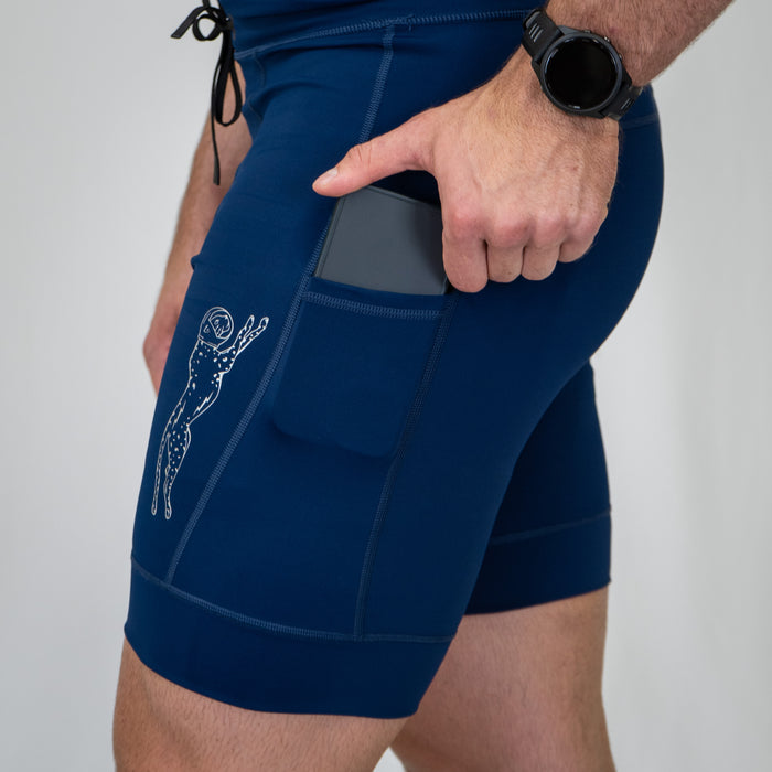 Mens Flexion 8" Half Tights - Stealth Navy
