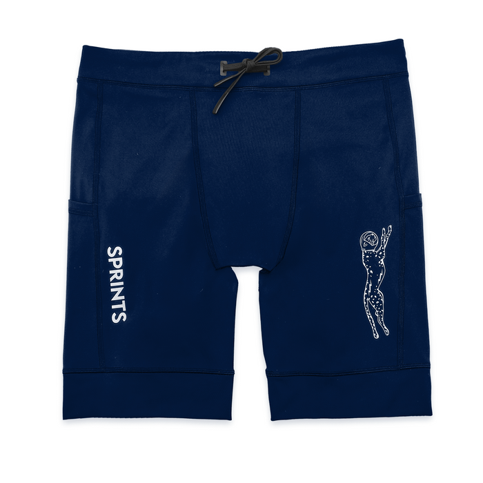 Mens Flexion 8" Half Tights - Stealth Navy