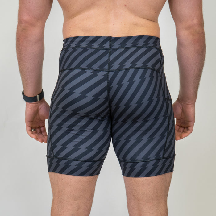Mens Flexion 8" Half Tights - Velocity Blitz Black