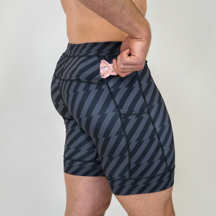 Mens Flexion 8" Half Tights - Velocity Blitz Black