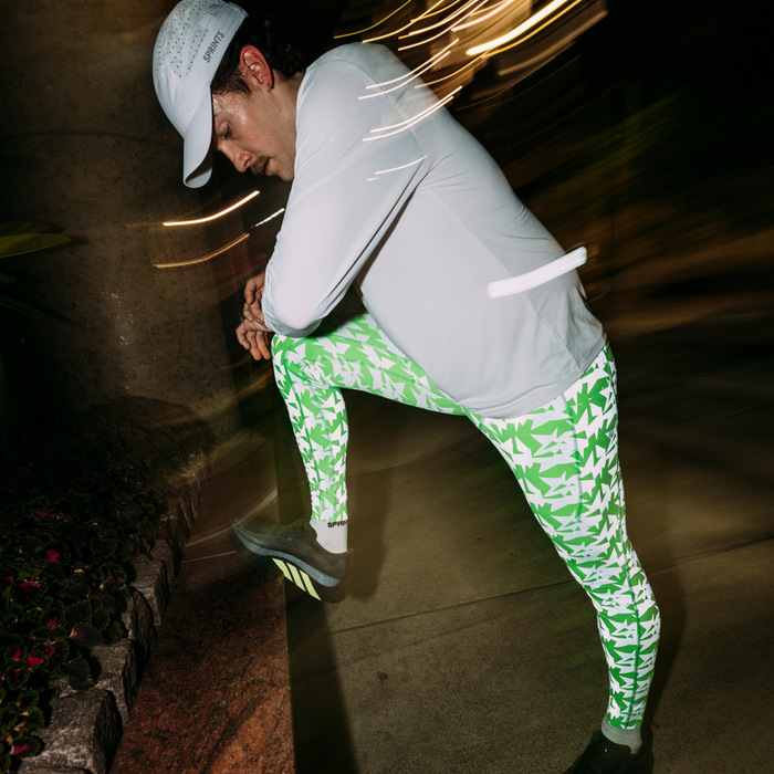 Mens Flexion Max Compression - Shatter Pace Neon Green Flash Reflective