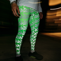 Mens Flexion Max Compression - Shatter Pace Neon Green Flash Reflective