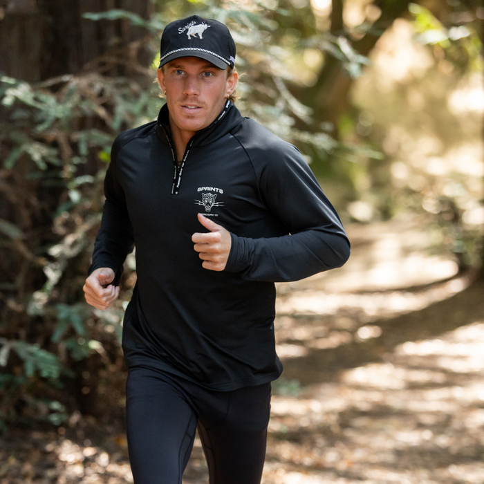 Mens Midland Quarter Zip - Stealth Black