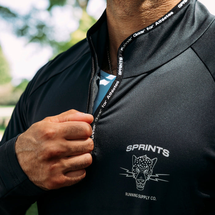 Mens Midland Quarter Zip - Stealth Black