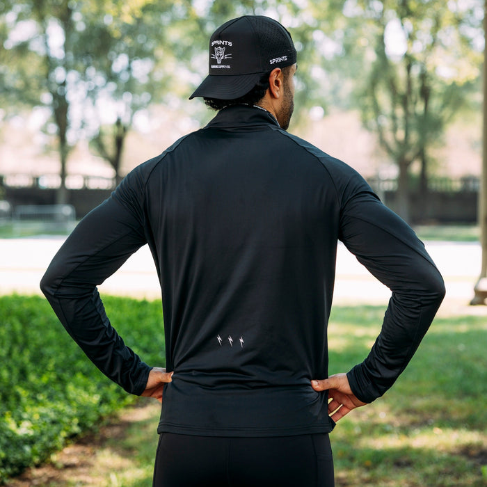 Mens Midland Quarter Zip - Stealth Black