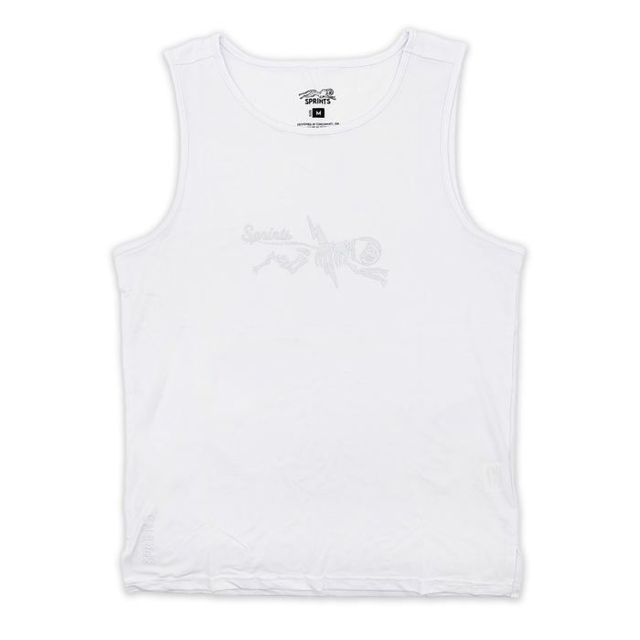Mens Running Tank - Shock Beast Miles Flash Reflective - front view