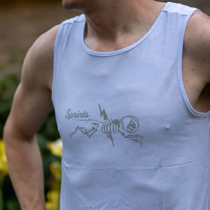 Mens Running Tank - Shock Beast Miles Flash Reflective