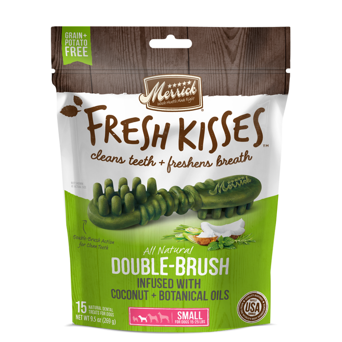 Merrick Fresh Kisses Grain Free Coconut Oil and Botanicals Small Dental Dog Treats