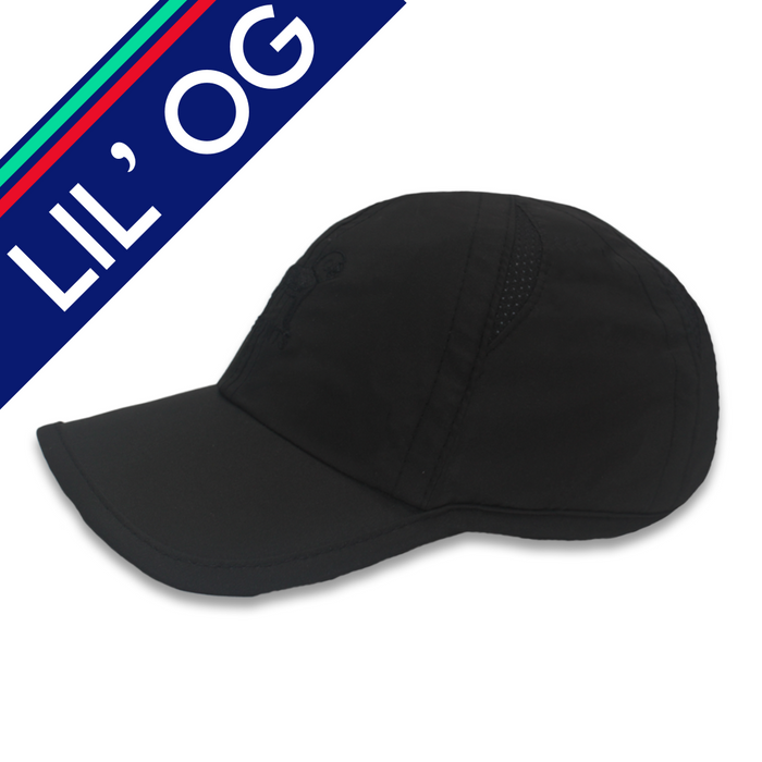 Midnight Mile Lil OG Hat for kids, blue with yellow sweatband