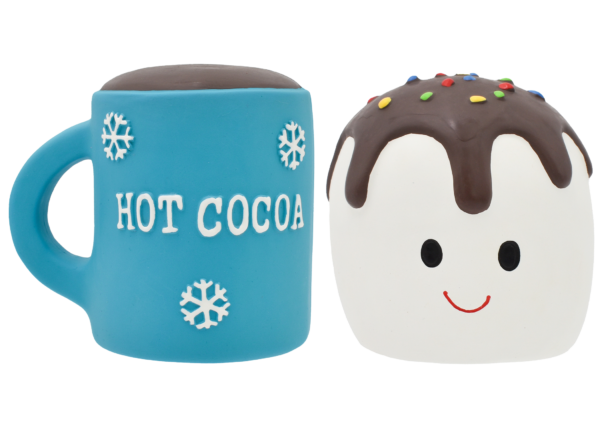 Multipet Latex Hot Cocoa and Marshmallow Dog Toy