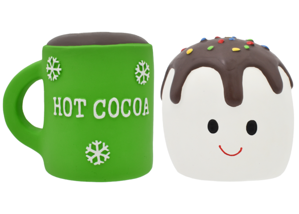 Multipet Latex Hot Cocoa and Marshmallow Dog Toy