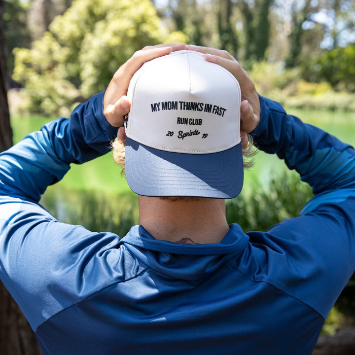 My Mom Thinks I Run Fast Run Club Structured VP Hat (Unisex)