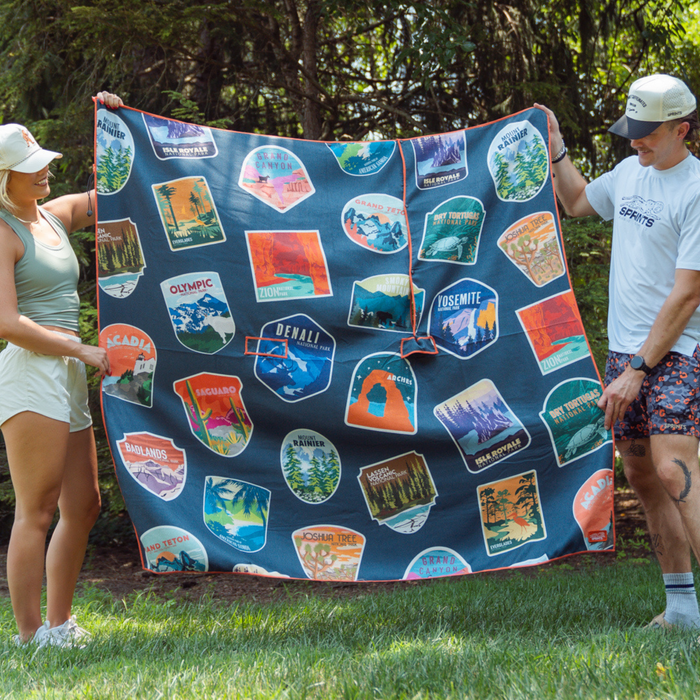 Close-up of the National Parks Bench Seat Cover Towel
