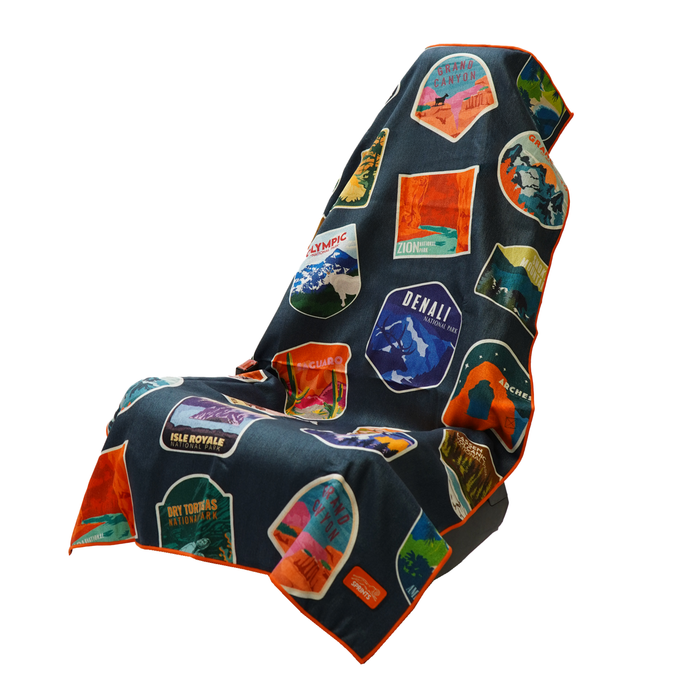 National Parks Car Seat Cover Towel with national park print