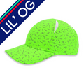 Neon Flash Reflective Green Lil OG Hat for kids with reflective lightning bolts