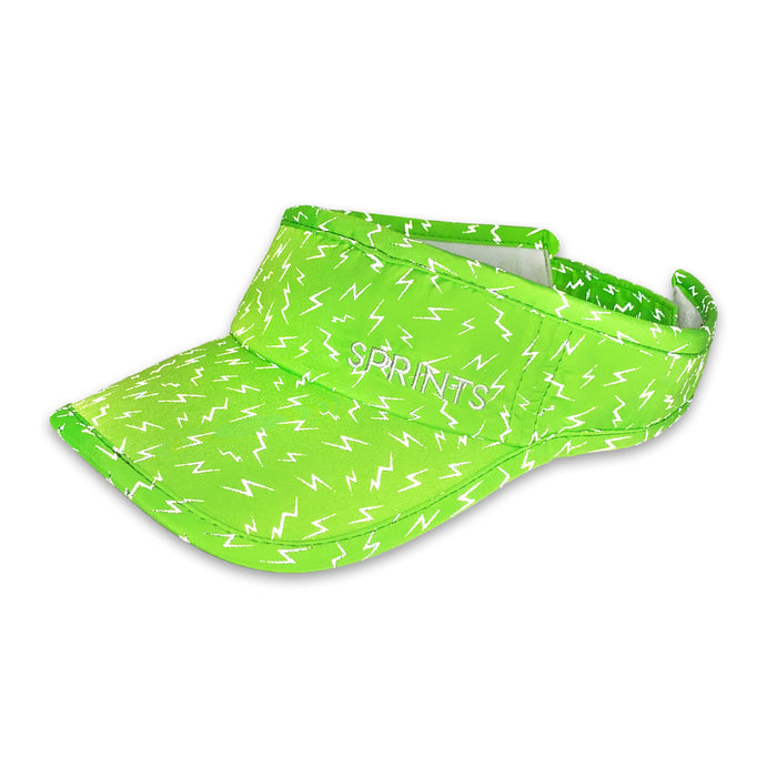 Close-up of the Neon Flash Reflective Green Visor