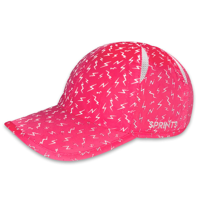 Neon Flash Reflective Pink OG hat - side view
