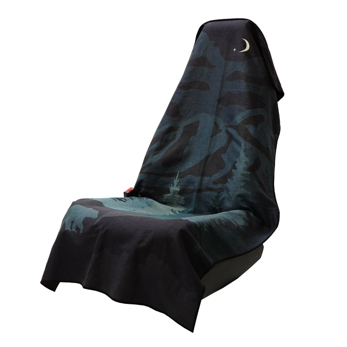 Nightfall Grizzly Car Seat Cover Towel with bear print