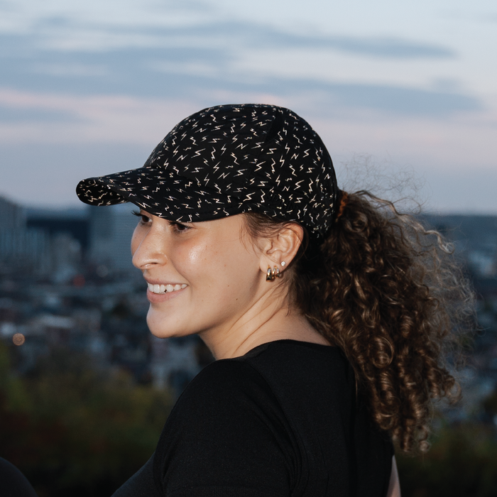 Close-up of the Nocturnal Not So Neon Flash Reflective OG hat