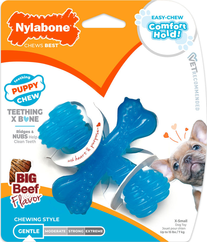 NYL PUPPY CHEW X BONE BEEF