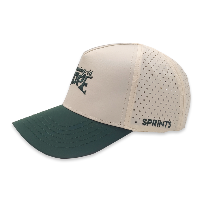 One Thing At a Time Running is Dope VP hat - side view