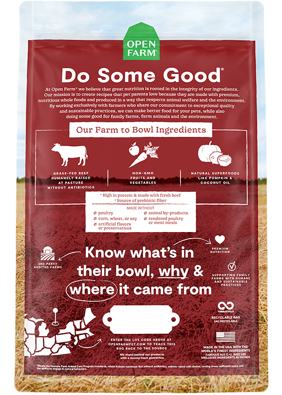 Open Farm Grass-Fed Beef Dry Dog Food
