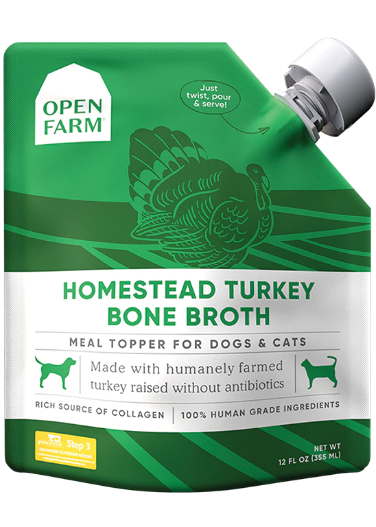 Open Farm Homestead Turkey Bone Broth for Dogs & Cats
