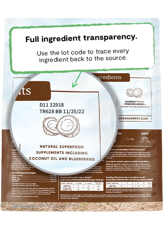 Open Farm Pasture-raised Lamb Freeze Dried Raw Dog Food