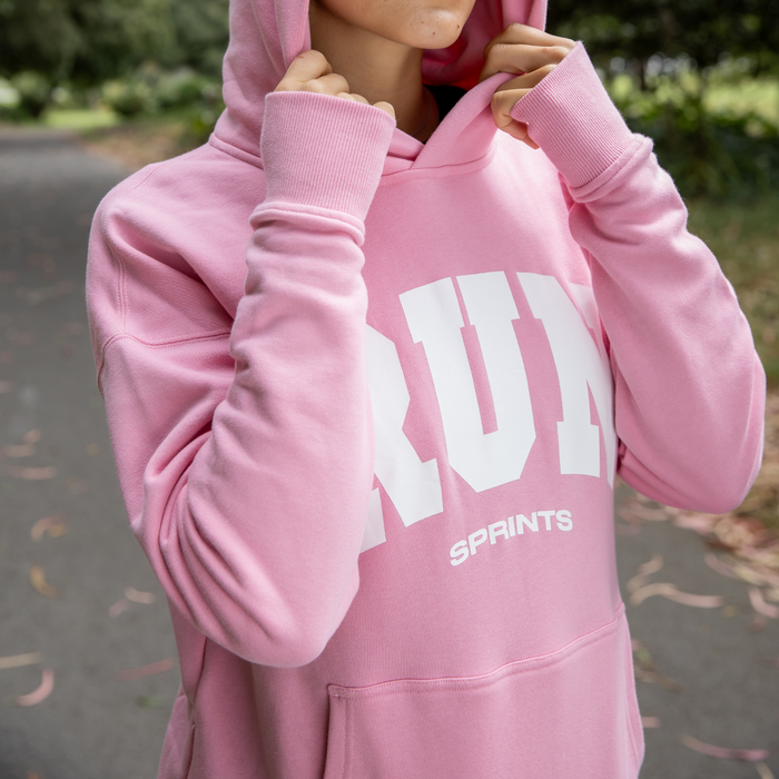 Oversized Hoodie - RUN - Pink