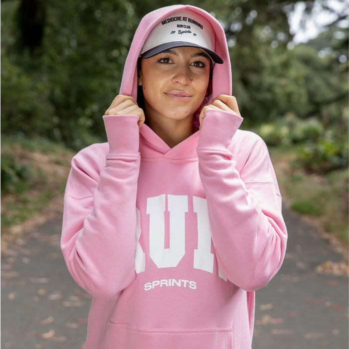 Oversized Hoodie - RUN - Pink