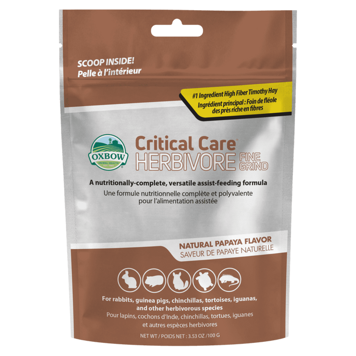Oxbow Critical Care Herbivore Fine Grind Papaya